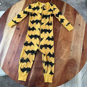 HANNA ANDERSSON 80cm 18-24‎ Mo Unisex Yellow Black Bats One Piece Pajama